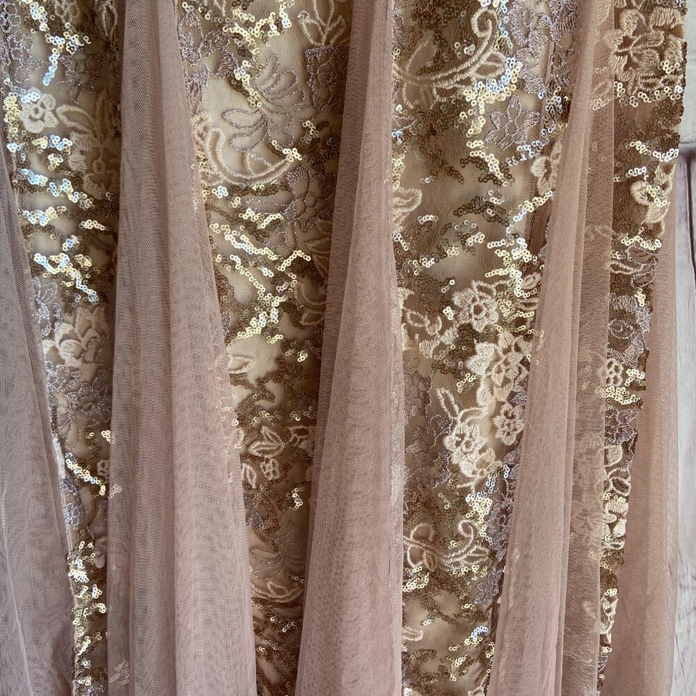 Alex Evenings Floral Embroidered Gown With Shawl - Picture 5 of 9